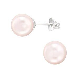 Sterling Silver Rosaline Pearl Earring 8mm